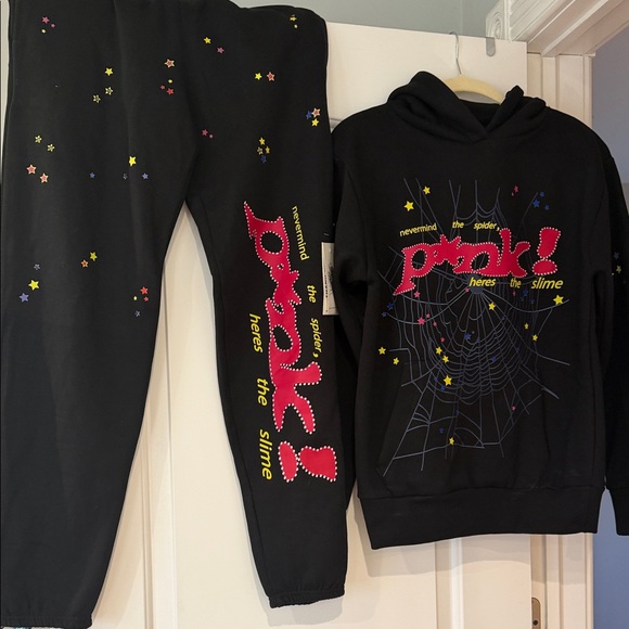 Sp5der Pants - Sp5der Hoodie and Sweats Together